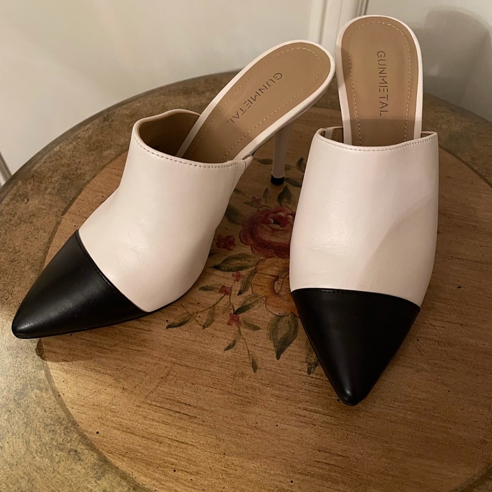 GUNMETAL MULES